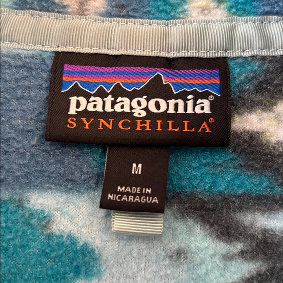 Patagonia Synchilla Trout Tales RARE Snap-T fleece Pullover sweater M - Picture 3 of 8